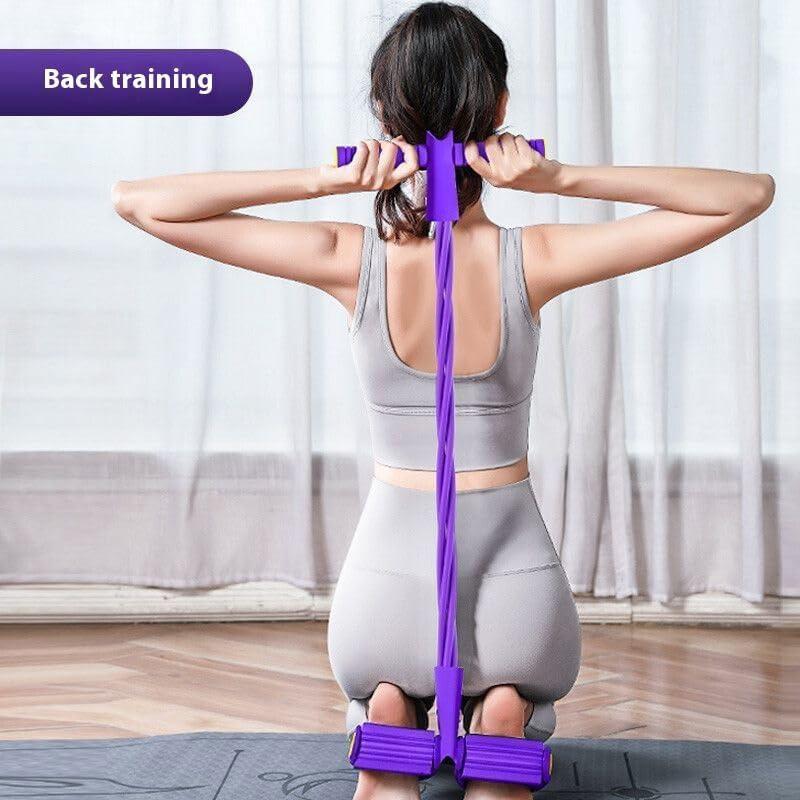 Banda Elastica a 6 Tubi Corda di Tensione Multifunzione Bande Fitness Tirante a Pedale Elastico Yoga a 6 Tubi Per Esercizi Sportivi in Palestra