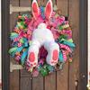 Easter Bunny Ear Butt Decoration Outdoor Yard Lawn Patio Pathway Spring Rabbit Ears Butt Garden Stake Ornament