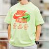 Nike T-shirt da Uomo a Maniche Corte con Stampa Grafica Sportiva Top Verde Fluorescente DA0938-383