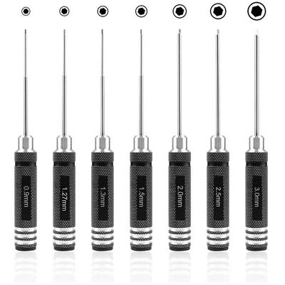7/1 Stück Sechskantschraubendreher-Set 0,9 mm 1,27 mm 1,3 mm 1,5 mm 2,0 mm 2,5 mm 3,0 mm Sechskant-Schraubenschlüssel Werkzeugsatz für RC-Hubschrauber