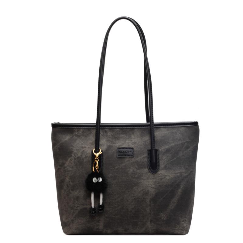 New Shoulder Bag Women's Casual Retro Large-capacity Simple Winter Tote Bag Commuter Fashion Bag