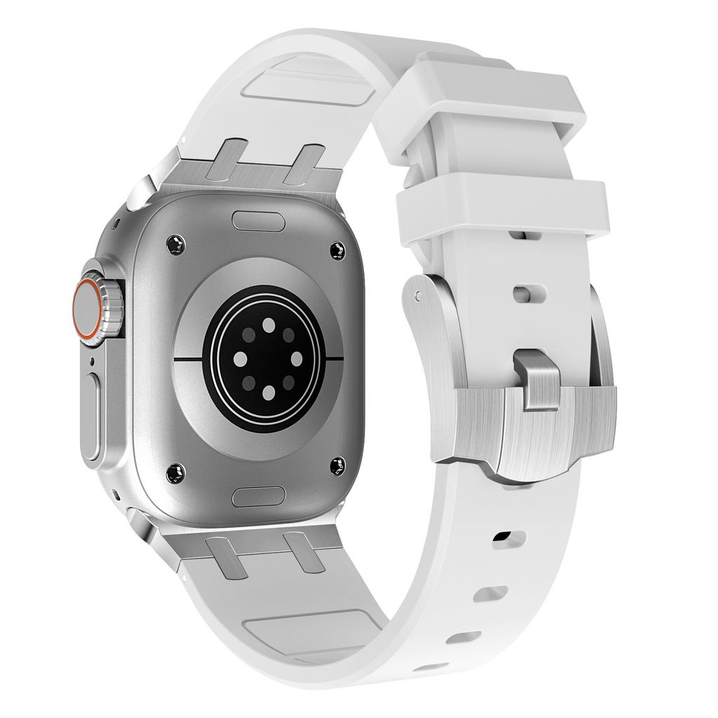 For Apple Watch 10 46mm/Ultra 2/Ultra 49mm/9 8 7 45mm/SE (2023) SE (2022) SE 6 5 4 44mm/3 2 1 42mm Liquid Silicone Watch Band