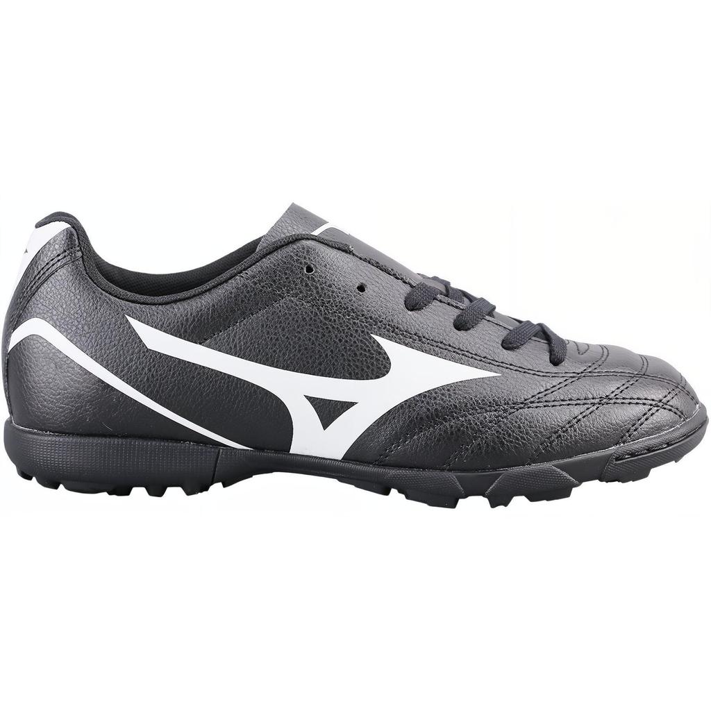 Mizuno Potrero Wide Jr. Round Toe Lace-Up Non-Slip Shock Absorbing Durable Low-Top Kids Soccer Shoes Kids Soccer Shoes Black White P1GE189301