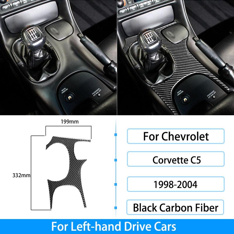 Pentru Chevrolet Corvette C5 1998-2004, fibră de carbon, priză centrală, buton radio, ridicare fereastră, inel pentru chei, decorare pentru capac