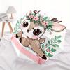 1pc Cute Deer Floral Wreath Automatic Folding Umbrella - 3 Folding Design, Vivid Cartoon Pattern, Suitable for Outdoor Activities, A Gift Fo