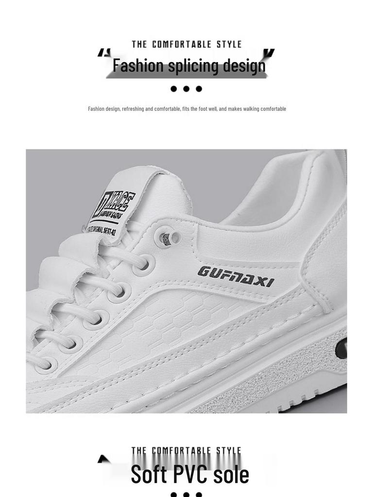 2025 Herren Weiße Unsichtbare Höhenvergrößernde Sneaker mit 10cm Dicksohle