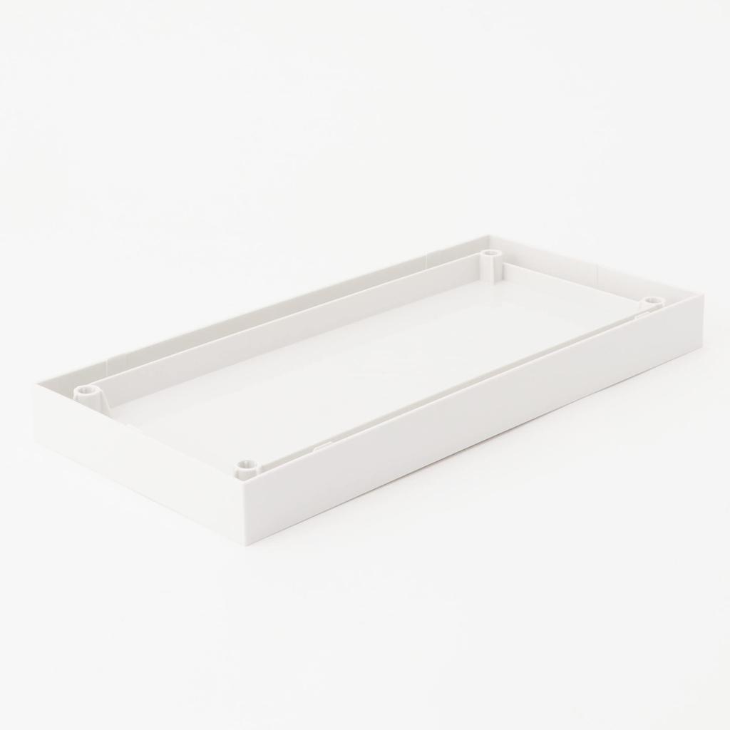 MUJI Recycled Polypropylene File Box Standard Lid with White for 15cm Width Casters, Gray, (NCE51A3A)