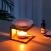 Wood And Ceramic Wax Melt With Tealight Holder Oil Diffuser Wax Warmer For Home Decoration
