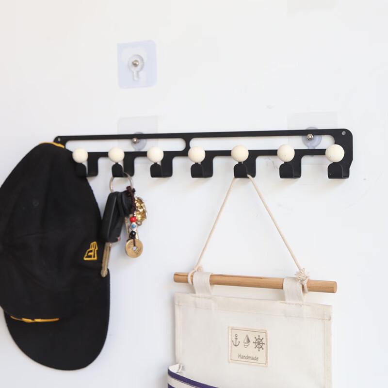 MDNG No-Drill Deer 8-Hook Wood Wall Coat Rack