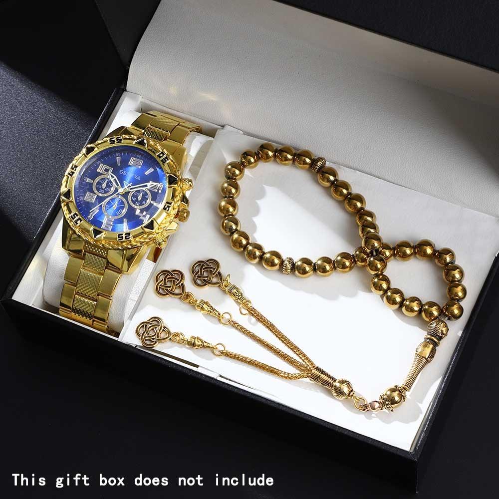 Geneva 2-Piece Set Men S Watch Fashion Men S Beaded Watch