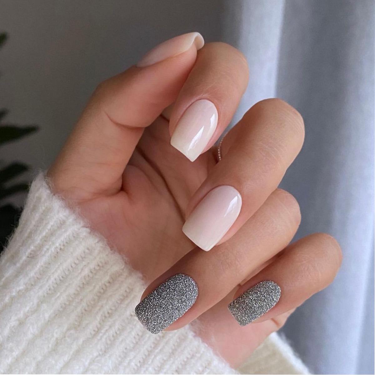 

Crushed Diamond Glitter Nail Stickers: Wearable Manicure Patches