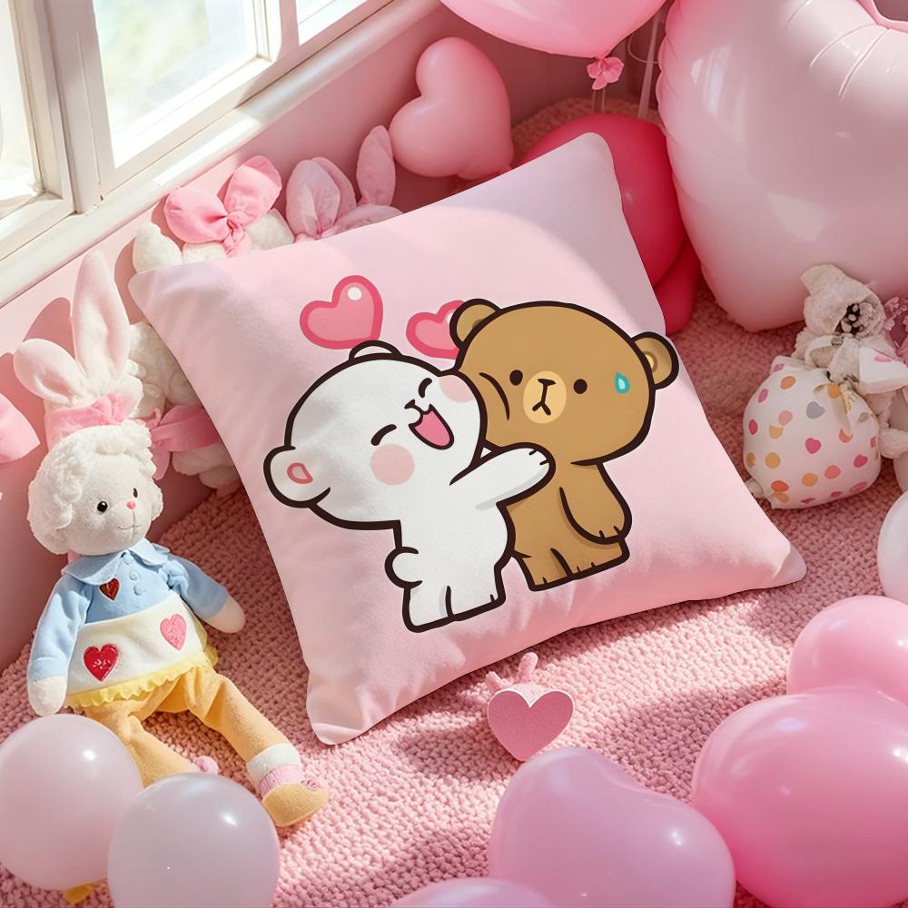 Panda Bubu And Dudu Cushion Cover Pattern Printed Pillowcase for Living Room Sofa Cushion Cover & Bedroom Decor