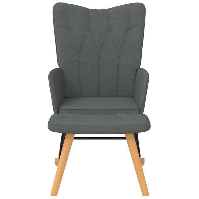 VidaXL Chaise à Bascule avec Tabouret Siège de Relaxation Fauteuil de Salon Salle de Séjour Siège de Salon Maison Intérieur 327623