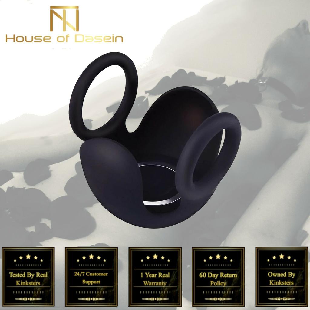 Black Stretchy  10 Speeds Testicle  Rechargeable  Rings  Rings