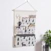 3/7 Pockets Wall Hanging Storage Bag Cute Hanging Bag Wall-mounted Door Rear Wall Shelf Wall Hanging Bag Small Cloth Bag Sundries Storage Bag