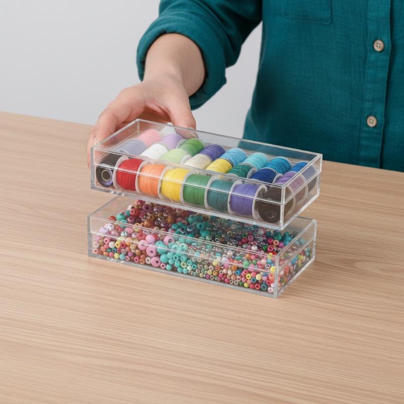 New Thickened Rectangular Acrylic Storage Box High Transparency Food Gift Packaging Plant Landscaping Transparent Box