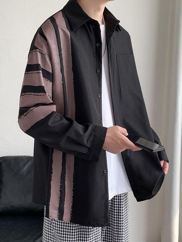 Men's Long Sleeve Hong Kong Style Versatile Shirt