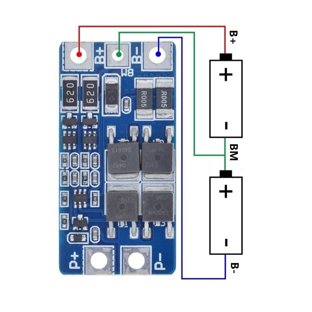 

10Pack 2S 10A Battery Management System 7.4V Charge Protection Board With Balance Function For DIY Power Tools China Mainland