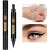 Doppelsiegel Eyeliner Wasserdicht Schnelltrocknend Einfach zu meistern Charm Eyeliner Fähigkeiten 2 Stück