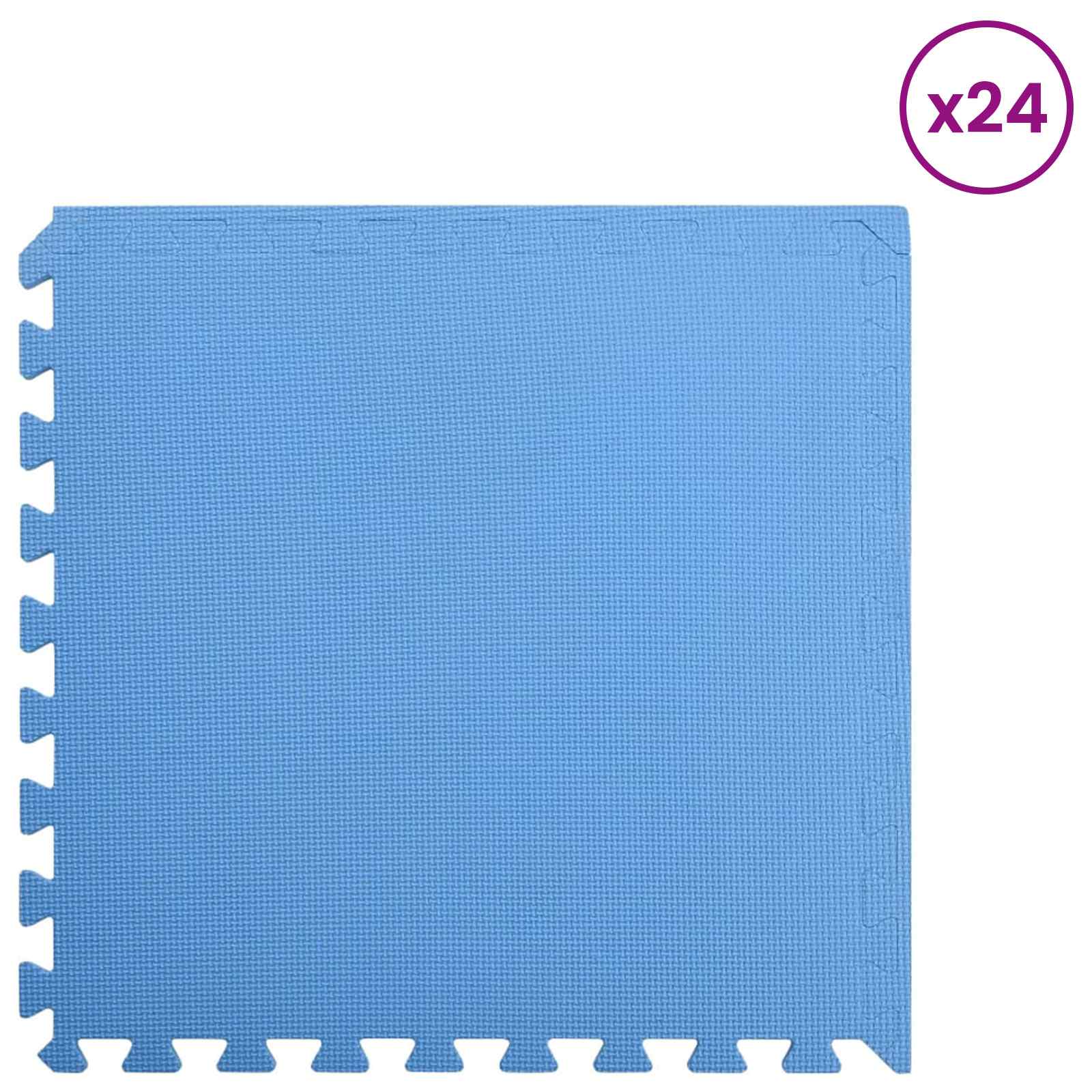 Poolbodenmatte 24 Stück Blau 8,64 m² EVA-Schaumstoff