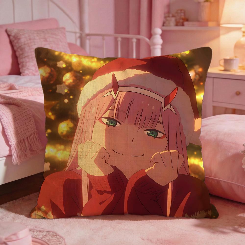 DDARLINGs In The FRANXX Cushion Cover Premium Comfort Reversible Pillow Cove Two In One Design For Any Room Car Interior