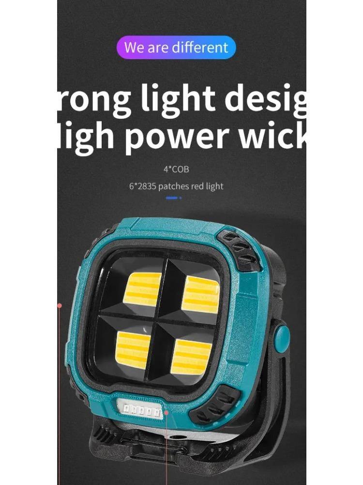 Hook Portable LED Flashlight Rechargeable Camping Hiking Fishing Light with Power Bank Strong Magnetic Adsorption Lantern