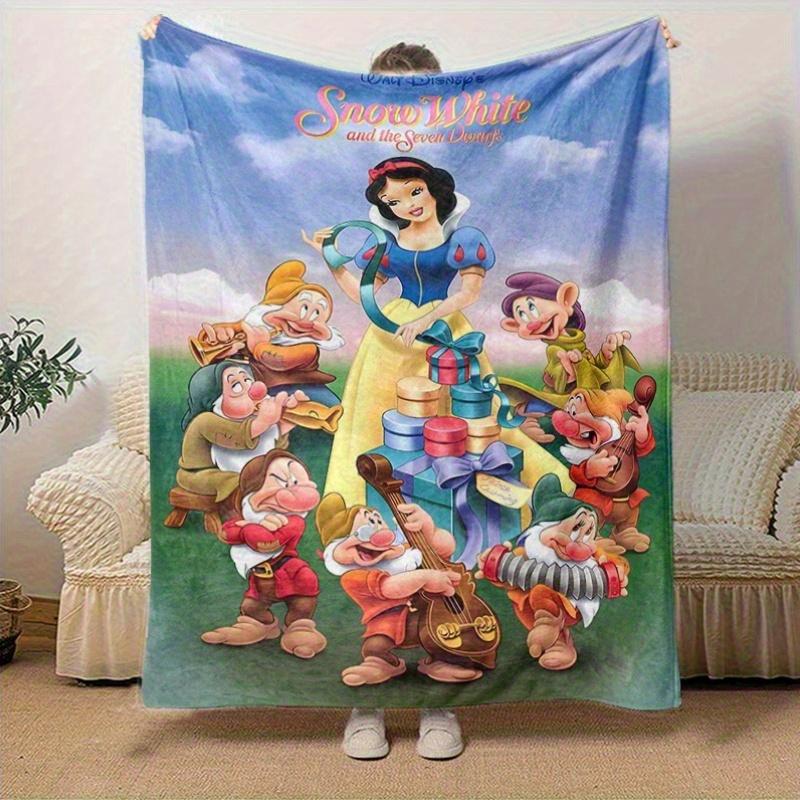 1pc, Snow White and the Seven Dwarfs Gift of Home Decor Cozy Blanket for Bedroom, Living Room, Travel, Camping, Car