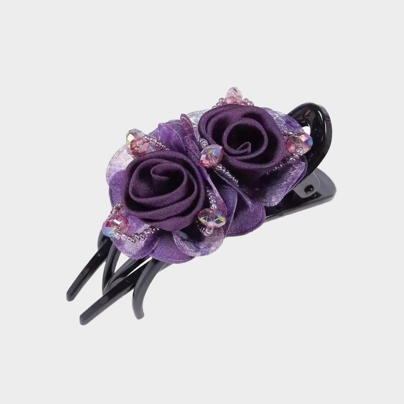 

Трехзубые заколки для волос Заколки для прически Головные уборы Большие крабы Заколки на затылок Горизонтальные заколки для волос и аксессуары для волос фиолетовый