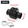 Water Temperature Sensor Adapter Pipe 28mm / 30mm / 32mm / 34mm / 36mm / 38mm / 40mm Gauge Radiator Hose Adapter Blue / Black