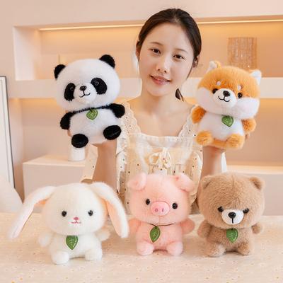 Cute Little Animal Fur Rabbit Panda Doll Velvet Toy Bear Corgi Doll Children'S Company Soothing Rag Doll
