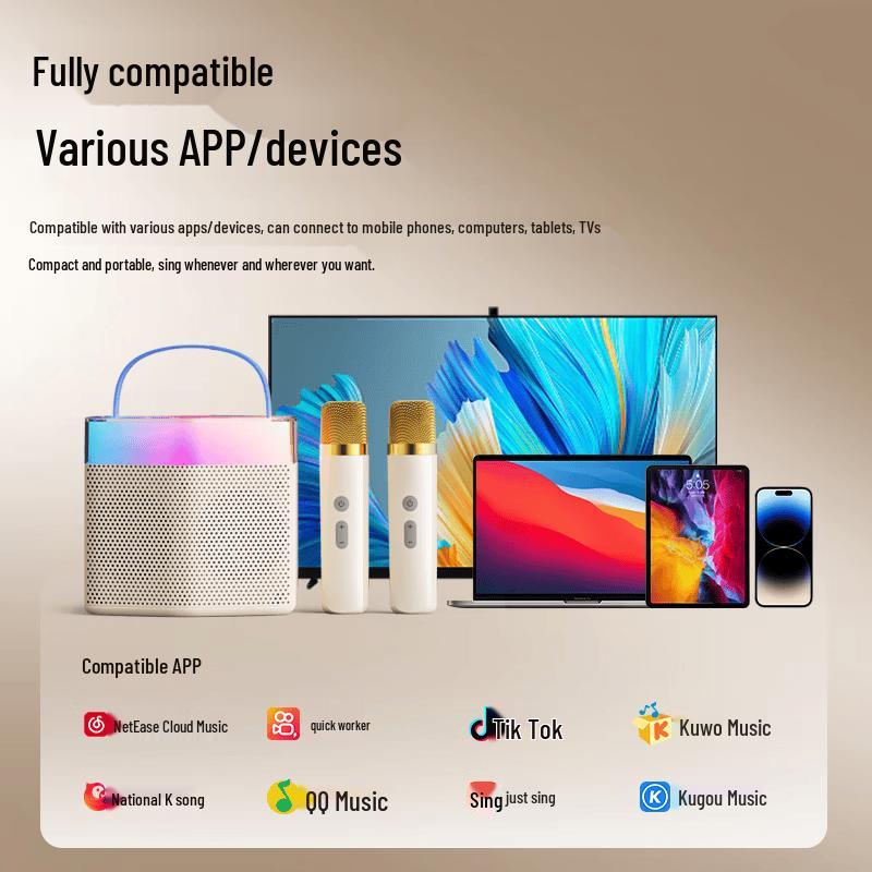 Philips TAS2519 Home KTV Bluetooth Speaker with Microphone (CN Version)