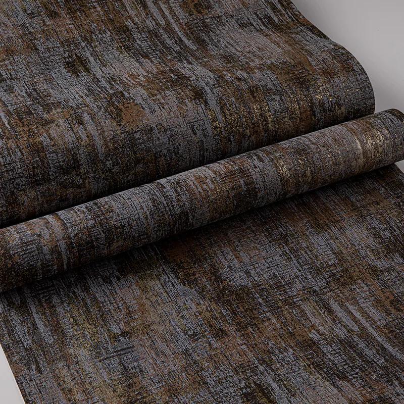 Dark Brown Coffee Color 3D Diatom Mud Cement Relief Plain Color Wallpaper Bedroom Living Room Home Decoration Wall paper