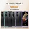 Electroplated Transparent Phone Case for Samsung Galaxy Z Fold 7 6 5 4 3 Fold6 Fold5 Fold7 Clear Hard Shell Anti Drop Cover