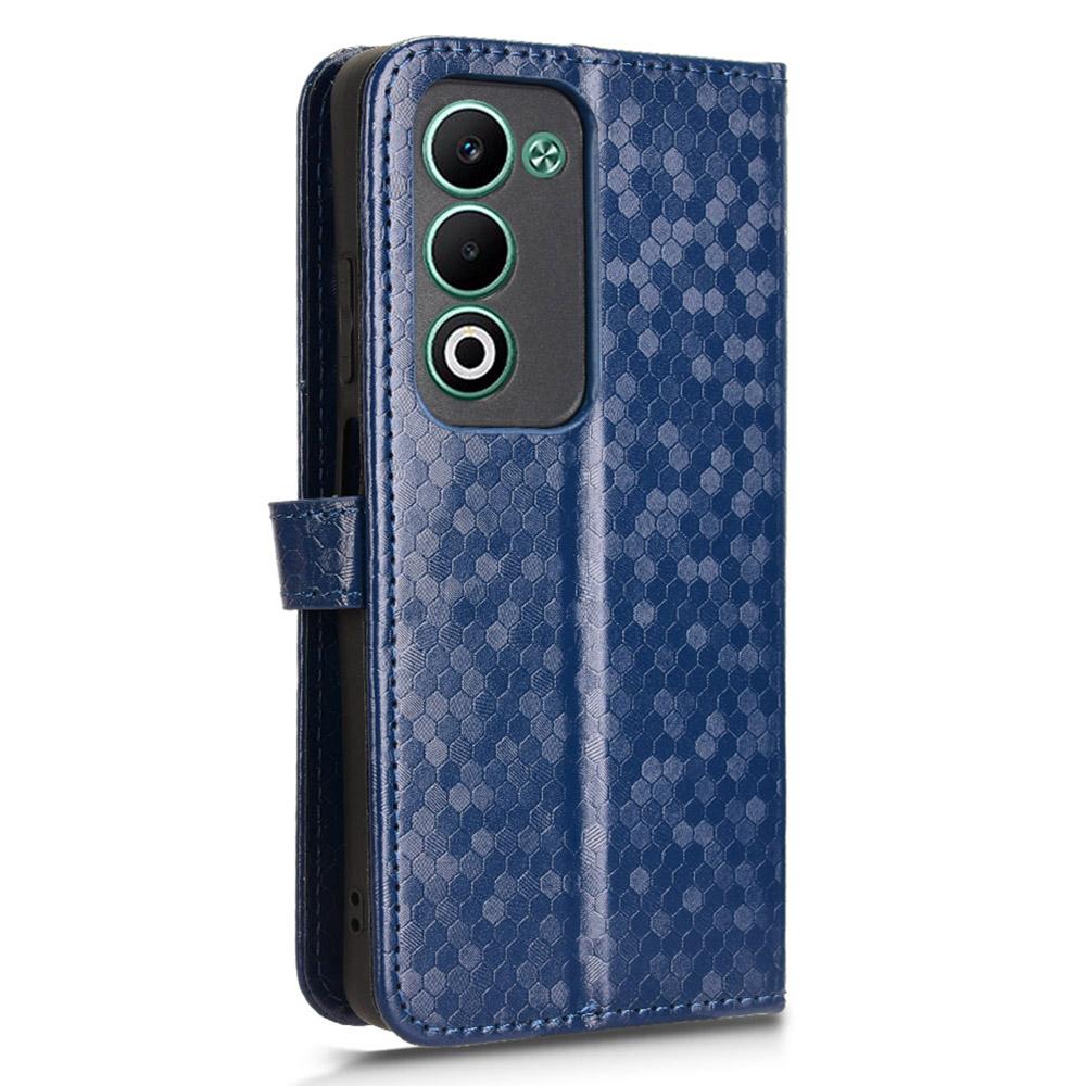 For Oppo A5 5G CPH2735/A5 4G CPH2727 Wallet Case Dot Pattern Imprint PU Leather Phone Cover with Wrist Strap