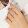 Rrjzz Prinzessschliff VVS1 CZ Labordiamant Solitärring Silber Goldfarbe Damen Verlobungsringringe für Hochzeit Feiner Schmuck
