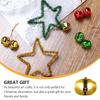 100Pcs Premium Vacuum Plated Holiday Bell Pendants Creative Christmas Hanging Decor for Tree Wall Window Door Table Shelf Decor