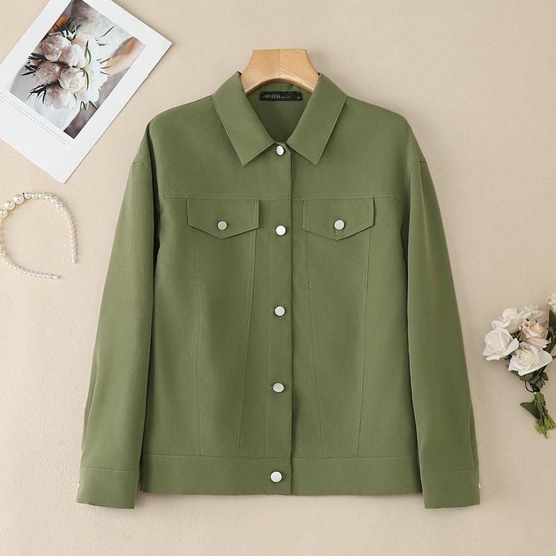 

ZANZEA Женская повседневная блузка с отложным воротником и длинными рукавами 5XL зелёный