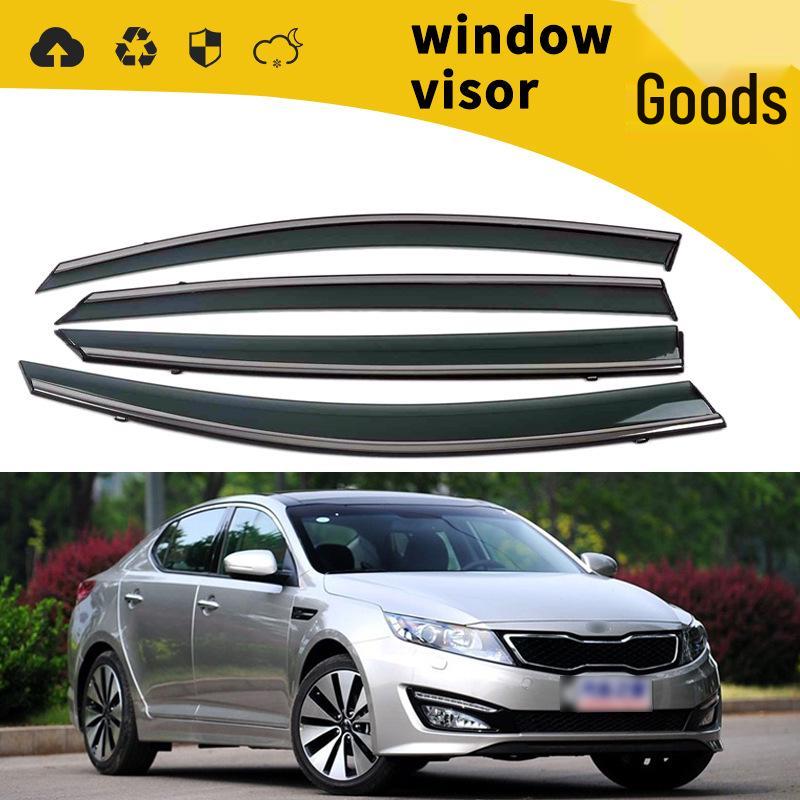 Kia K-Series (2011-2020) Car Door Rain Visor, Window Eyebrow for All-Weather Protection and Styling