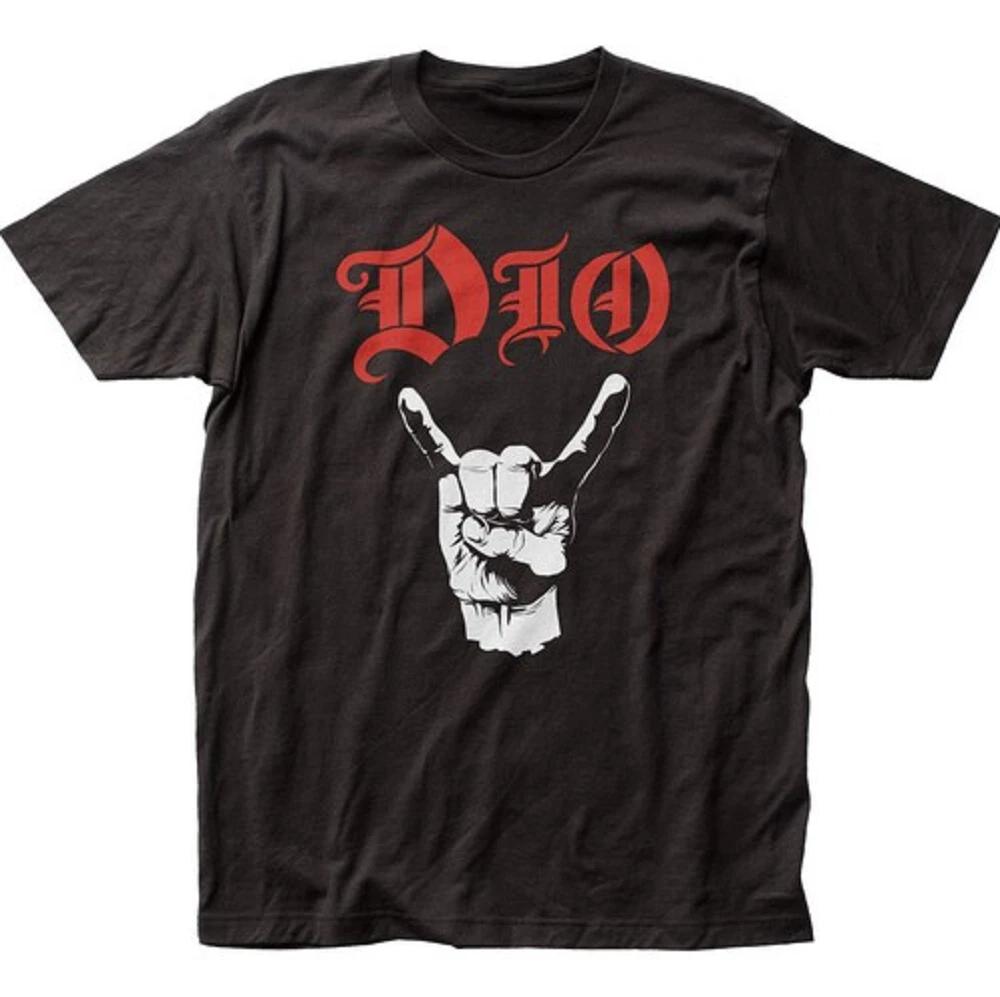 Dio Devil Horns t-shirt, men s black graphic tee, classic metal band M