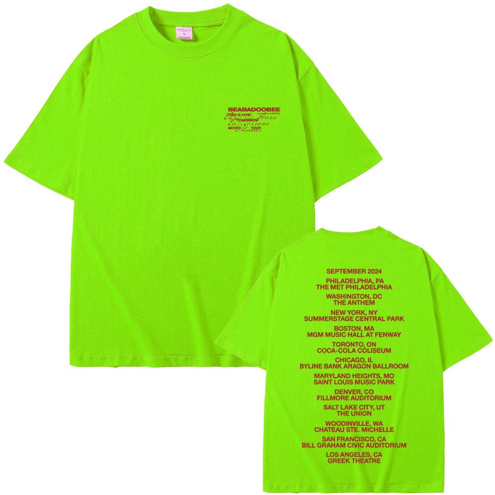 Beabadoobee This Is How Tomorrow Moves Album Letter Logo T Shirts Men Women Fashion Aesthetic T-shirt Men's Oversized T-shirts