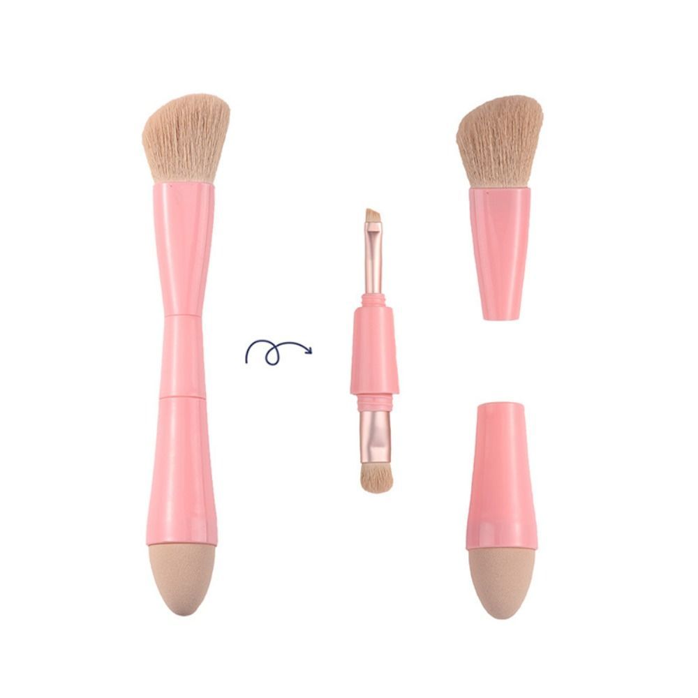 Multitasker 4-in-1 Makeup Brushes Portable Travel Make up Brushes Detachable Makeup Brush Set
