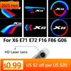 BAGA7 2025 New 2PCS For BMW X6 E71 E72 F16 F86 G06 Car LED Door Welcome Logo Light Advanced Warning Bulb Shadow Lamp Auto Accessories Pklg3