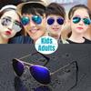 Fashion Parent-child Sunglasses UV400 Protection Round Pilot Style Unisex Vintage Shades for Kids and Adults Outdoor Travel