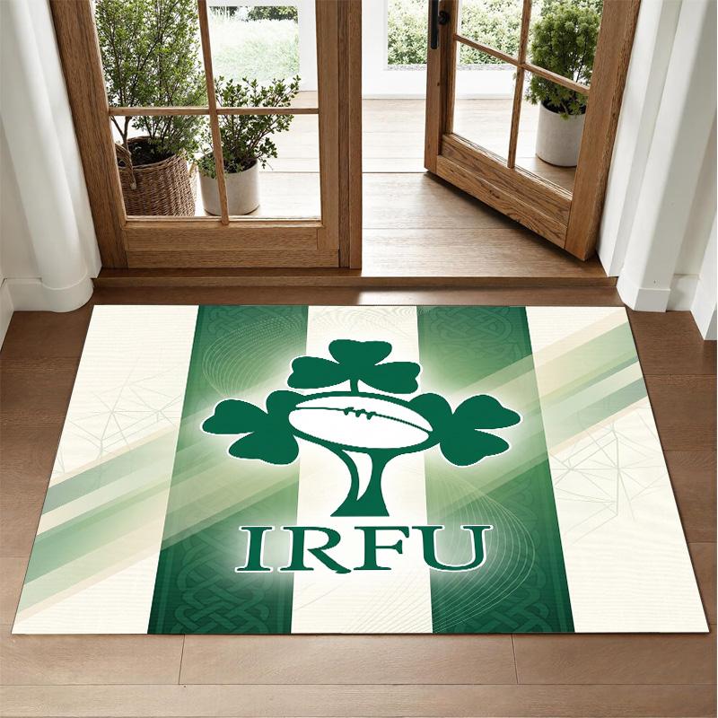 Irland Rugby Design Kristall Samt Teppich Weiche Dekorative Matte für Schlafzimmer Eingang