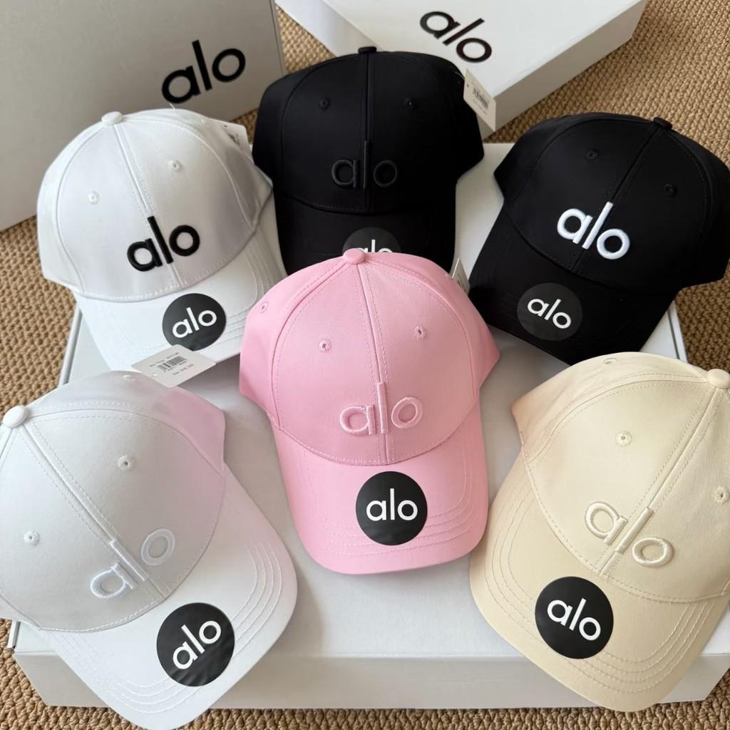 Alo Letter Embroidery Baseball Cap For Women Cotton Blend Sunshade Casual Summer Fashion Accessory