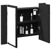 Bathroom Mirror Cabinet Black Oak Effect 60 x 12 x 45 cm