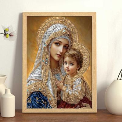 5D Diamond Art Painting Kits For Adults,religious Themes Special Shape Crystal Diamond Partial HandmadeKits For Home Decor R9U4