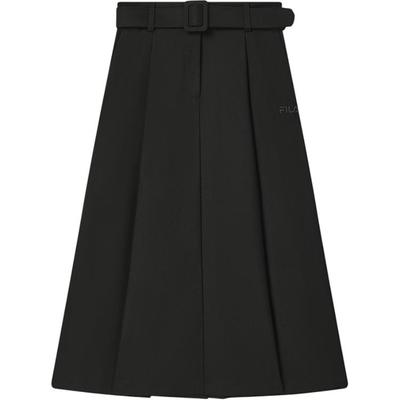 Heritage Series Fashion Simple Loose Solid Color Casual Long Skirt Women Skirts Black F11W448302F-BK