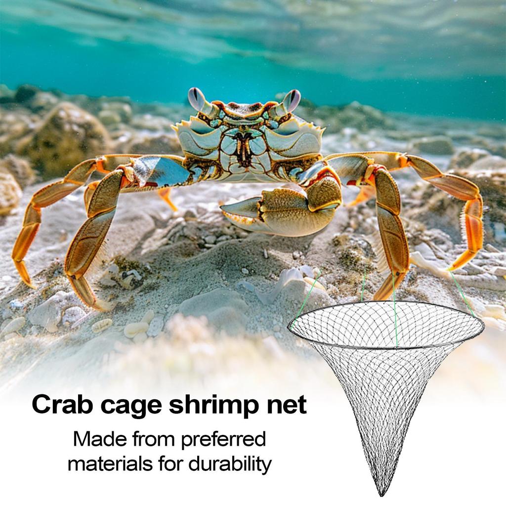 Casting Net For Bait Fish Crab Cages With Large Mesh Round Shrimp Nets Bait Trap Fish Cast Nets For Fishing Quick Drying Heavy