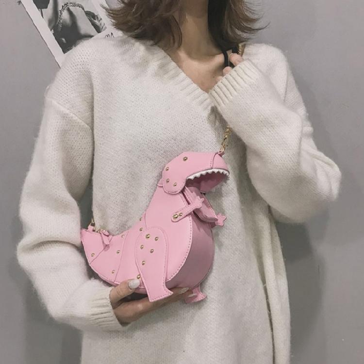 Chic PU Dinosaur Handbag Shoulder Bags Lightweight Crossbody Bag for Girls